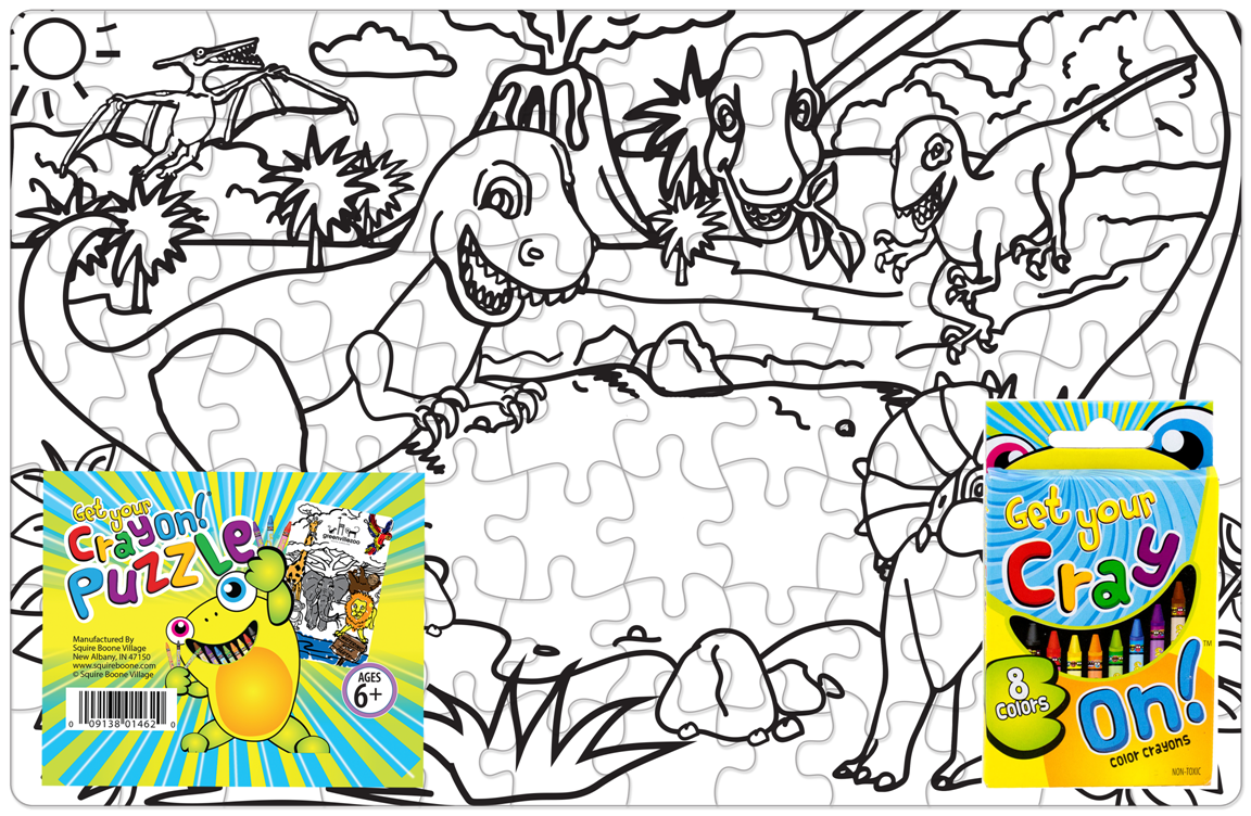 Get Your Cray On Puzzle - Dinosaur