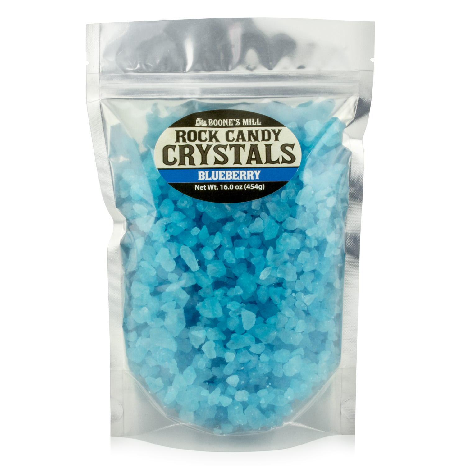 Rock Candy Crystals Light Blue/Blueberry 1 lb Resealable Bag