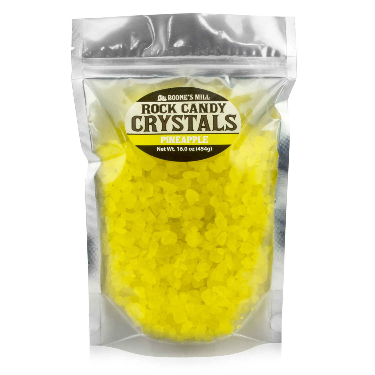 Yellow/Pineapple Rock Candy Crystals in 1 pound bag